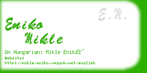 eniko mikle business card